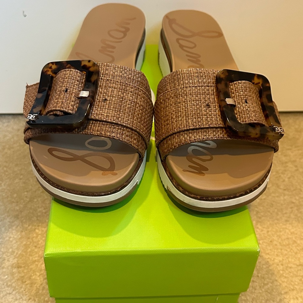 Sam Edelman Ariadne Cuoio Woven Brown Size 8 Sandal